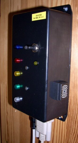 Serial port environmental sensor and signalling unit